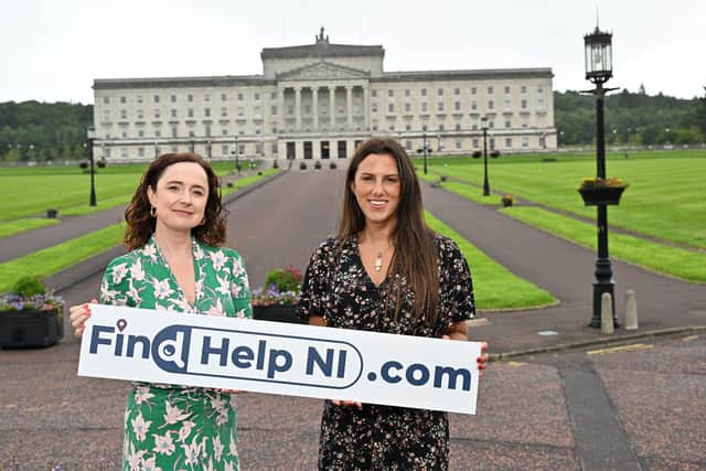 Findhelpni.com, which was founded by Cara Swanston (right) has also been welcomed by Professor Siobhán O'Neill, the Mental Health Champion for Northern Ireland (left).