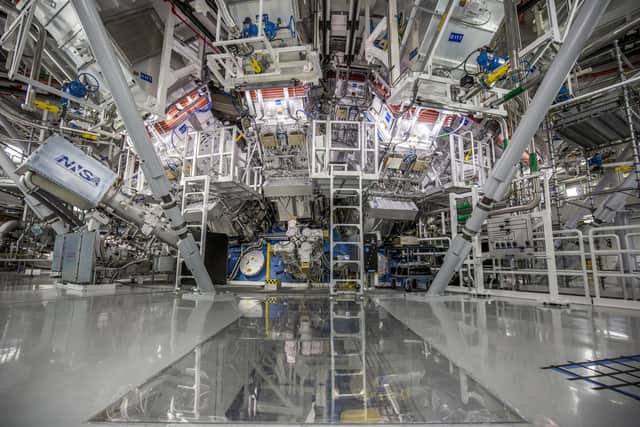 An image of the target chamber in the lab which carried out the fusion test