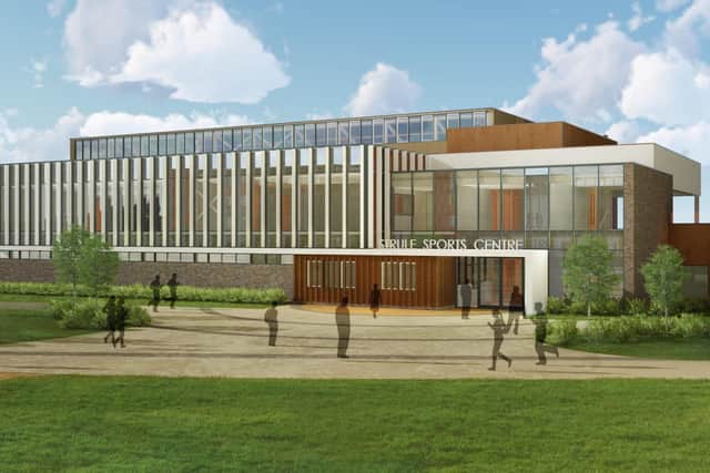 Sinn Fein voted to have Fermanagh and Omagh Council formally request Irish and only Irish at under-construction Strule Shared Education Campus. Image: Strategic Investment Board