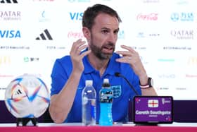England manager Gareth Southgate during a press conference at the Main Media Centre in Doha, Qatar on Thursday.