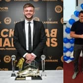 Two Andy's - Ryan and Hoey - collected their club's respective Player of the Year awards: PICS: Larne FC & Loughgall FC