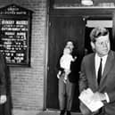 US President John Fitzgerald Kennedy leaves the Saint Stephen Martyr catholic church after attending mass, on October 28, 1962 in Washington DC, few hours before Soviet leader Nikita Khrushchev offers to retire the soviet missiles from Cuba. The Cuban missile crisis and its aftermath was the most serious U.S.-Soviet confrontation of the Cold War. - The Cuban missile crisis and its aftermath was the most serious U.S.-Soviet confrontation of the Cold War.
On October 15, 1962, the US army discovered several Soviet nuclear missile ramps on the island of Cuba. President Kennedy then orders the maritime blockade of the island. After several days of negotiations between Kennedy and Nikita Khrushchev, first secretary of the CPSU, during which the world lives under the threat of nuclear war, the USSR retreats. 
After coming close to nuclear disaster, the two great powers decide to set up the hotline. (Photo by AFP) (Photo by -/AFP via Getty Images)