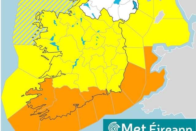 Met Eireann said Storm Austen will bring heavy rain spreading eastwards across the country.
