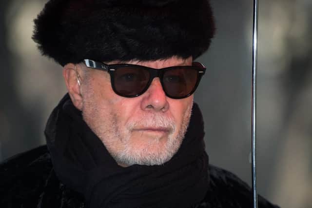 Former pop star Gary Glitter, whose real name is Paul Gadd. (Photo by LEON NEAL/AFP via Getty Images)