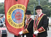 John McInaw and Stephen Black took part in Saturday's parade.