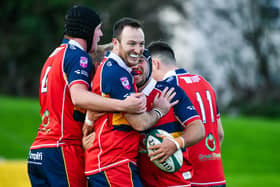 Adam Barron of Ballyclare opened the scoring in a 61-42 victory over Malahide at The Cloughan. (Photo by Andrew McCarroll/Pacemaker Press)