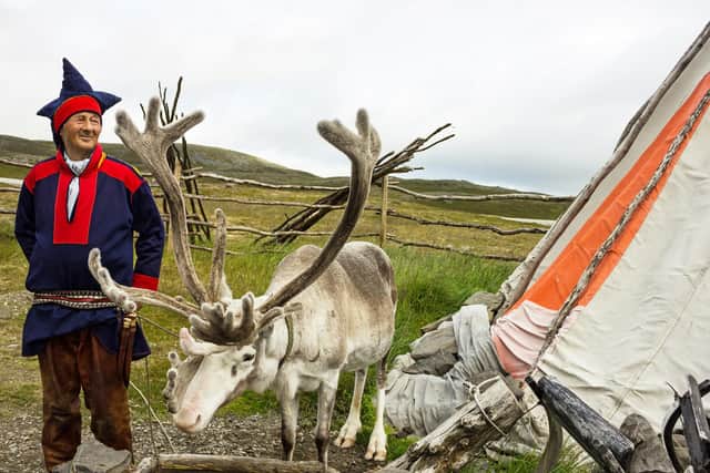 A Sami reindeer herder in Norway.