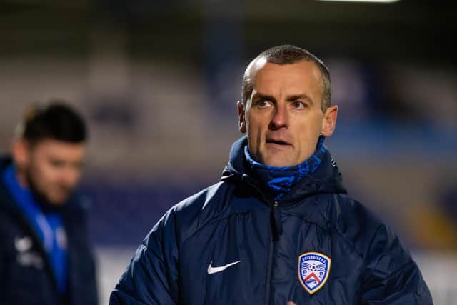 Coleraine manager Oran Kearney pictured at the Newry Showgrounds