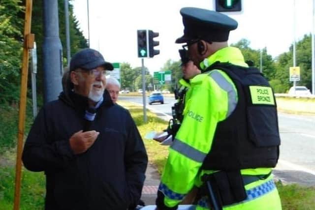 The PSNI asked retired Baptist Pastor Clive Johnston to leave the abortion clinic buffer zone in Coleraine on Sunday 7 July 2024.