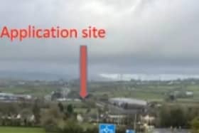 The proposed warehouses site in Ballyearl. Pic: Antrim and Newtownabbey Borough Council