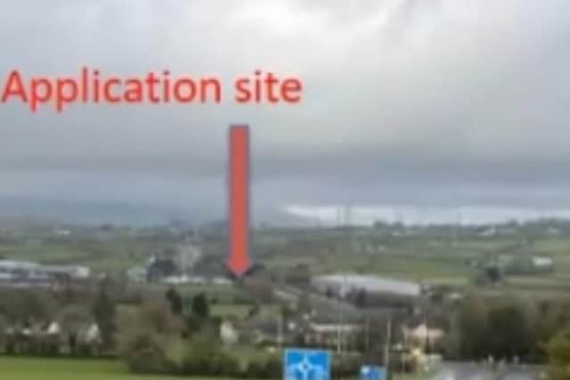 The proposed warehouses site in Ballyearl. Pic: Antrim and Newtownabbey Borough Council