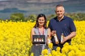 Limavady-based Broighter Gold Rapeseed Oil has secured a major retail breakthrough, with its award-winning products now stocked in Marks & Spencer stores across Northern Ireland and Ireland. Pictured is Richard and Leona Kane. Credit Facebook