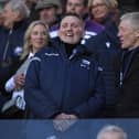 Doddie Weir (left) with fellow former Scotland player John Jeffrey during the 2020 Guinness Six Nations match between Scotland and England at Murrayfield in February 2020. (Photo by Stu Forster/Getty Images)