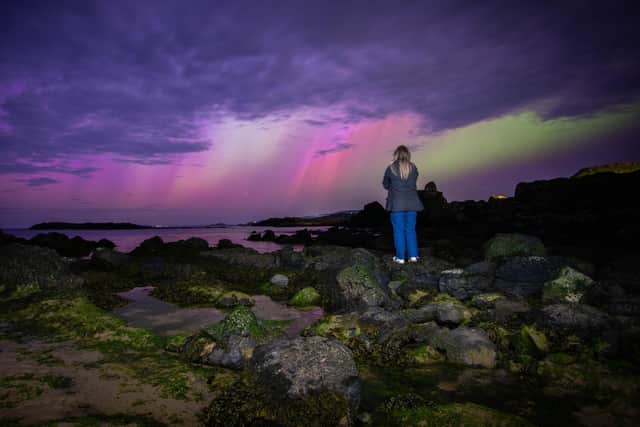 NORTHERN IRELAND 11/05/24 MCAULEY MULTIMEDIA.. A severe geomagnetic storm has produced an incredible display of "Northern Lights" in Northern Ireland on Friday night. Images from Dunseverick County Antrim..Picture Steven McAuley/McAuley Multimedia