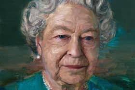Detail from Colin Davidson's striking portrait of the late Queen Elizabeth II which remains on display in London's Crosby Hall since its unveiling in November 2016. The beloved late monarch described the work as 'splendid' in its likeness, leaving the Bangor-based artist thrilled