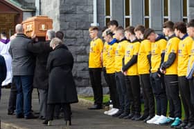 Funeral of Gary McLoughlin in Newry. Photo: Pacemaker