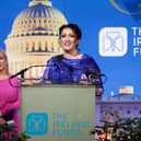 First Minister Michelle O’Neill and deputy First Minister Emma Little-Pengelly pictured at the Ireland Funds 32nd National Gala event in the National Building Museum, Washington DC,