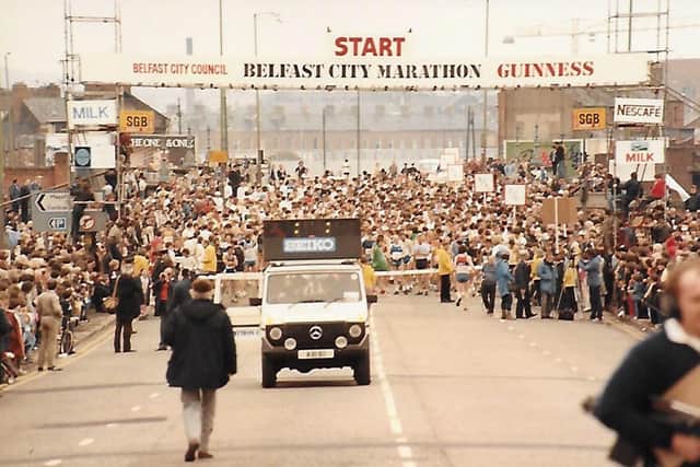 The first Belfast City Marathon in 1982