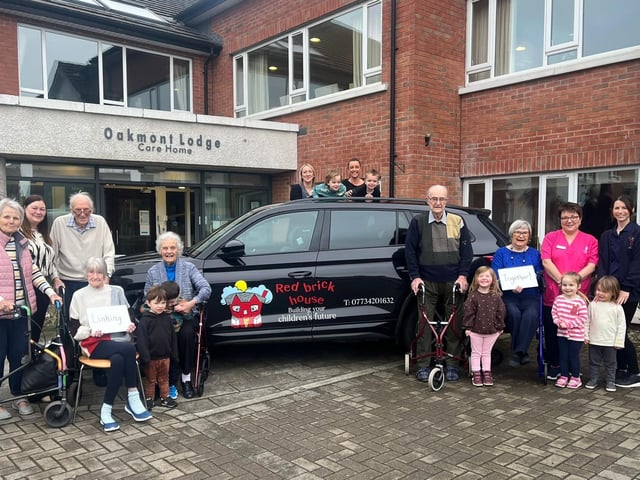 Red Brick House Nursery School pupils bring a little joy to the residents of Oakmont Lodge Care Home as part of a one-of-its-kind pilot scheme