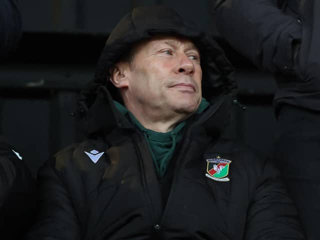 Glentoran manager Duncan Ferguson watching Coleraine tackle Crusaders at Seaview on Saturday. (Photo by Desmond Loughery/Pacemaker Press)