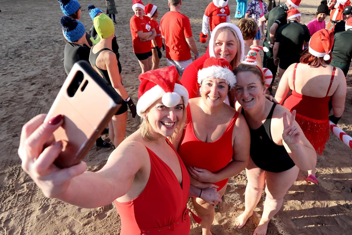 This  is what happened yesterday for the 'Polar Plunge' in support of Special Olympics in Portrush