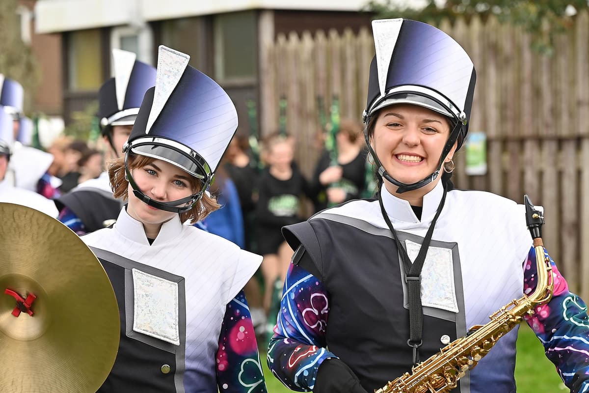 Clover High School Band from South Carolina performs in Larne – 18 images
