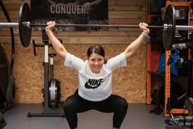 Belfast mum Gemma Massey has returned to weightlifting after overcoming a back injury, ongoing nerve pain and the challenges of balancing motherhood with running her own business. Credit Tracy Steele