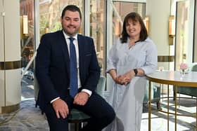 Aileen Martin, commercial director of Hastings Hotels, has announced her retirement after 30 years at the helm of the group’s sales and commercial operations. She is pictured with Eoin McGrath who has been appointed as the new sales and revenue director