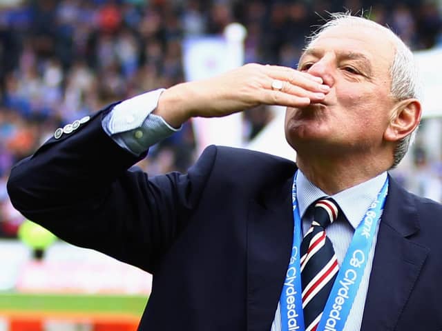 Rangers manager Walter Smith celebrates trophy success with the Ibrox giants. (Photo by Jeff J Mitchell/Getty Images)