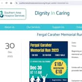 The Southern Area Hospice Services website has featured a fundraising event in memory of an IRA man - Fergal Caraher - who was killed by the Army.