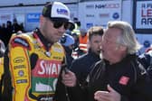 Charley Boorman interviews Peter Hickman on the grid at the 2026 North West 200