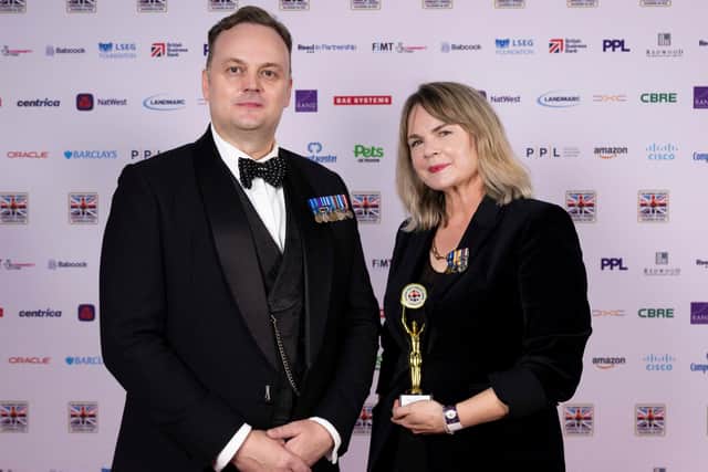 Laura Blair was presented with the Employee Champion Award in partnership with Landmarc by Mark Neill, Managing Director, Landmarc.