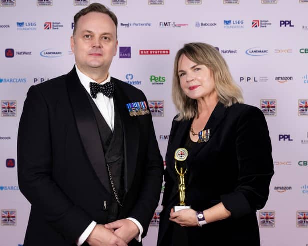 Laura Blair was presented with the Employee Champion Award in partnership with Landmarc by Mark Neill, Managing Director, Landmarc.