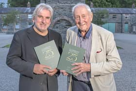Clandeboye Festival director Barry Douglas (left) with Alf McCreary at the launch of Alf’s new book on the festival.  Pic: Neil Harrison