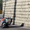 Peter Hickman leads his FHO Racing BMW team-mate Michael Rutter in qualifying on Friday at the Macau Motorcycle Grand Prix