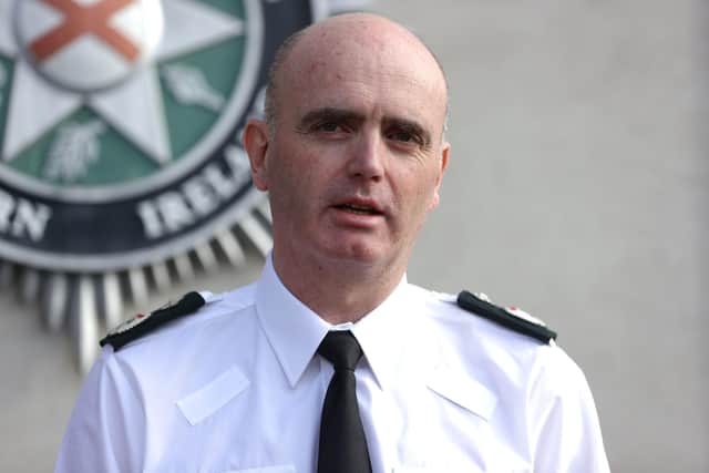Deputy Chief Constable Mark Hamilton said the Chief Constable received information from Sinn Fein that unless officers were suspended, they would remove support for policing. Photo: Liam McBurney/PA Wire