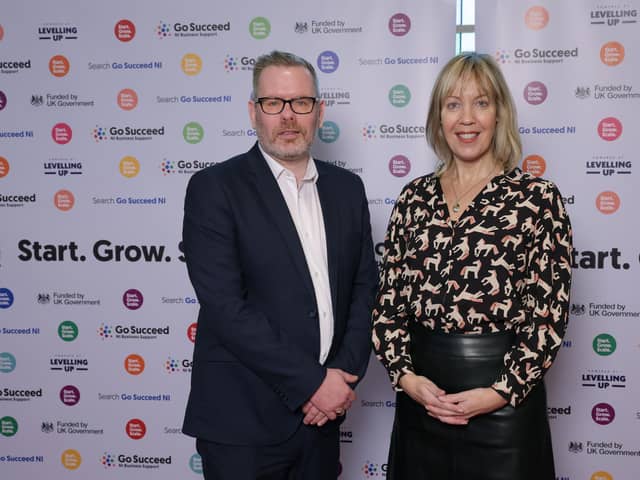 Councillor Kevin Savage, Chair of Economic Development Committee with Nicola Wilson, Head of Economic Development. Picture: ABC Borough Council.