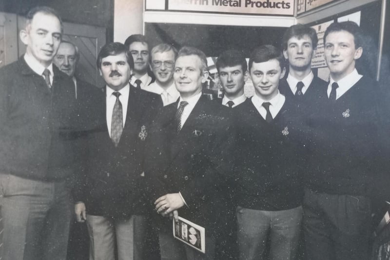 Queens Award 1985 with directors management and sales staff after sponsoring Ulster v Munster U20