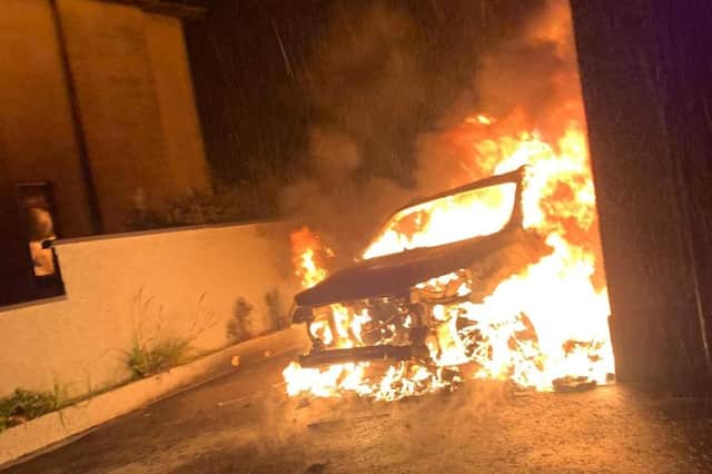 Aontú Newry representative Sharon Loughran says she could have been killed in an arson attack on her home which destroyed her car