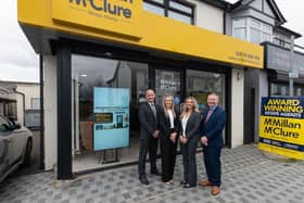 McMillan McClure, the sole-branch Newtownabbey estate agency, has reported its strongest financial and operational performance to date as it secured major UK and NI industry awards. Pictured are McMillan McClure directors (l-r) Barrie McClure, Katrina Heaney, Laura McMillan and Jim McMillan