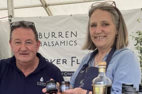 Susie Hamilton-Stubber, founder, and Bob McDonald, new product director, of Burren Balsamics - Northern Ireland Export Champions