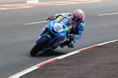 Lee Johnston on the Ashcourt Racing Yamaha during Supersport practice at the 2023 North West 200