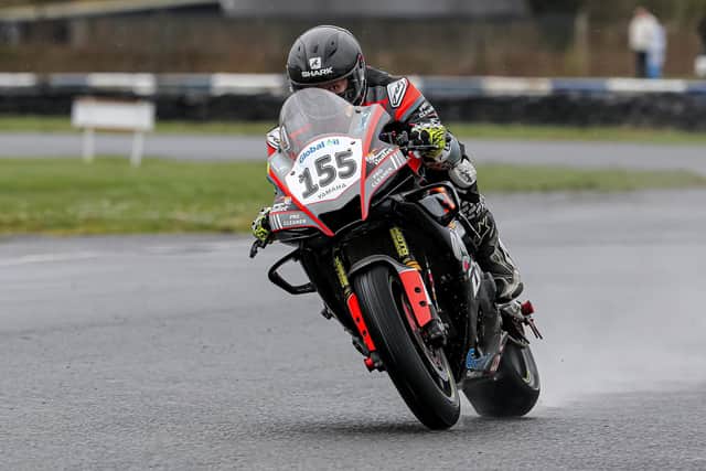 Lisburn's Jonny Campbell hit back with a victory in the second 'King of Kirkistown' Superbike race on the Magic Bullet Yamaha. Picture: Derek Wilson