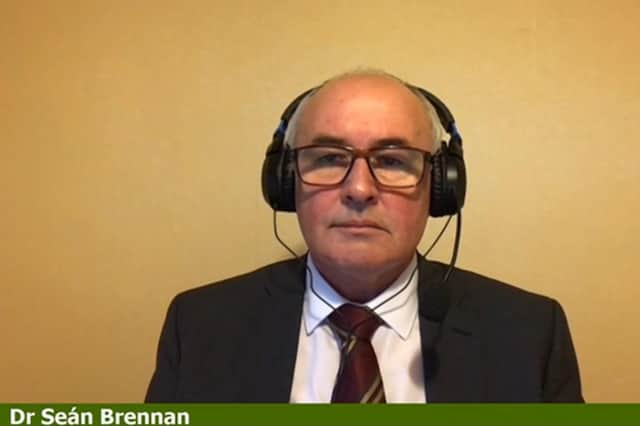 Dr Sean Brennan at the NIAC - 18 October 2023. Photo: Parliament TV