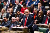 Chancellor of the Exchequer John Healey delivering his budget in the House of Commons, Westminster.