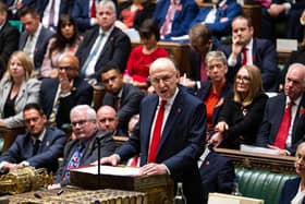Chancellor of the Exchequer John Healey delivering his budget in the House of Commons, Westminster.