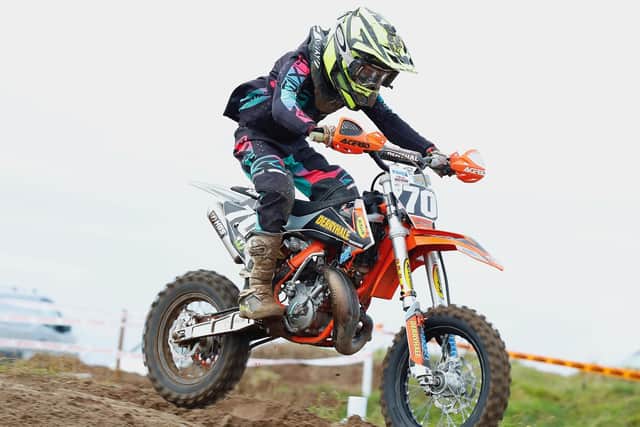 Portadown’s Ethan Gawley was the winner of the 65 class at Magilligan MX Park.