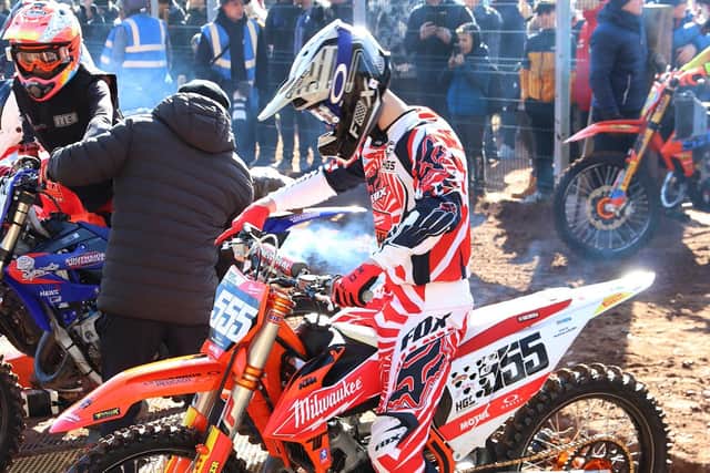 Castlederg teenager Cole McCullough made a great start to his 2023 season finishing third overall in the 125cc class at the Hawkstone International.