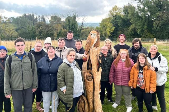 Members of the Playtrail in Derry/Londonderry taking part in nature and conservation activities run by the Woodland Trust. The group has received a £19,792 grant from The National Lottery Community Fund to run an outdoor activity programme in Faughan Valley.
