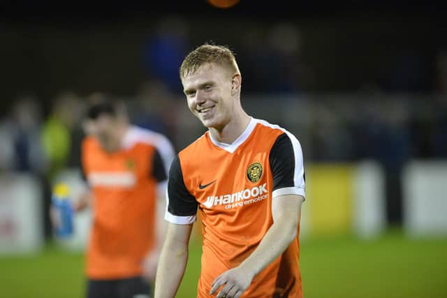 Andy Mooney during his spell with Carrick Rangers